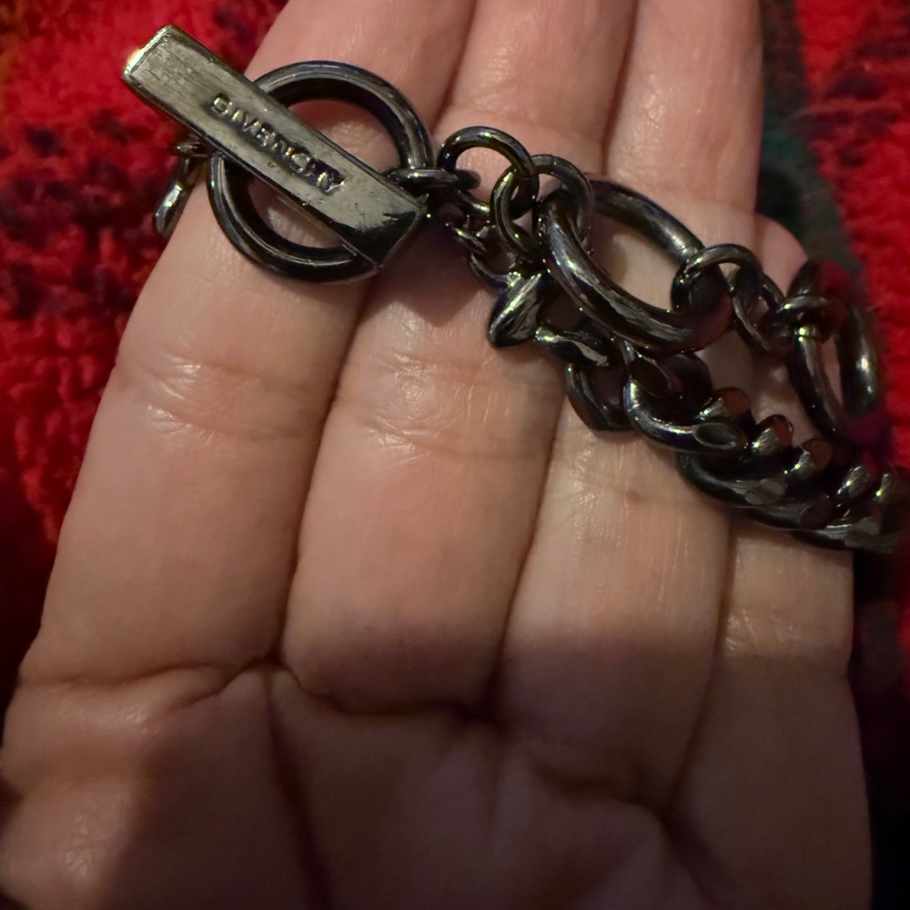 Givenchy Silver Gun Metal Beaded Necklace - Picture 2 of 4
